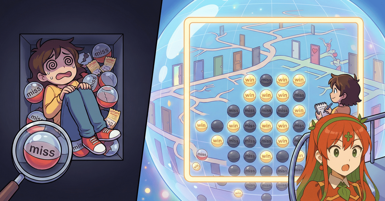 標本空間で世界を見ると、運の良し悪しが違って見える】「標本空間」で世界を見ると、運の良し悪しが違って見える：確率 論的視座による不確実性構造の再解釈と運の工学的アプローチ｜とまとの気分次第研究所