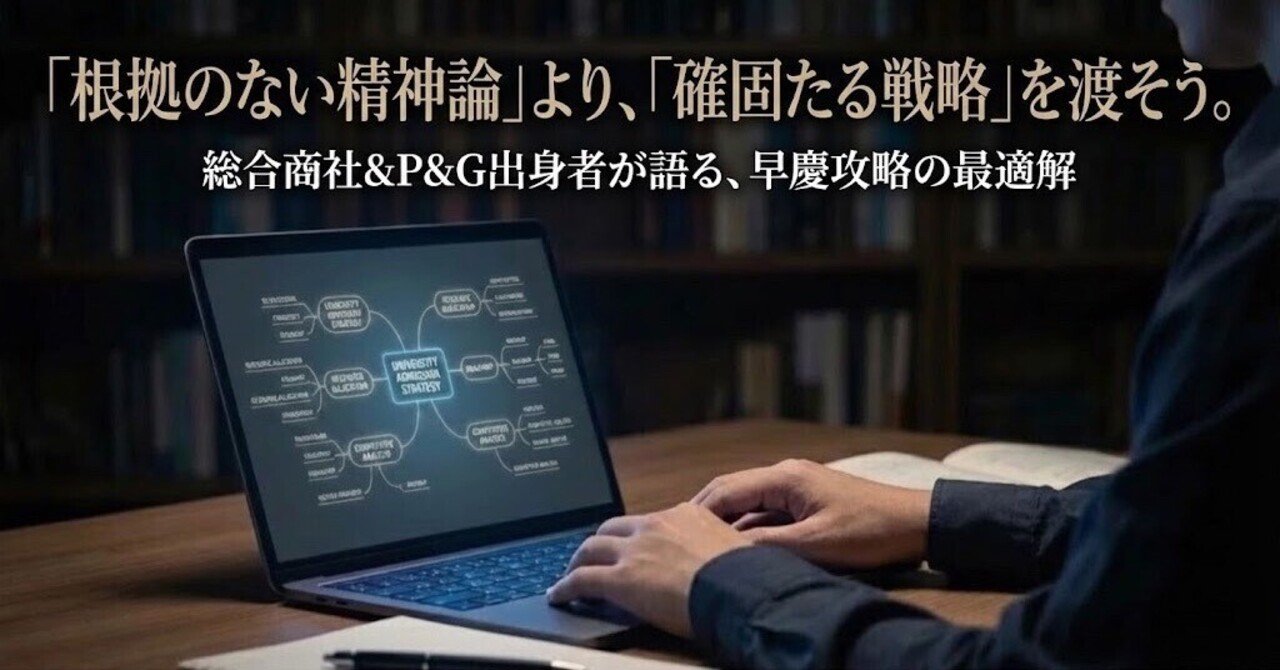 根拠のない精神論」より、「確固たる戦略」を渡そう。総合商社&P&G出身者が語る、早慶攻略の最適解｜麒麟舎 代表｜元総合商社×元P&G