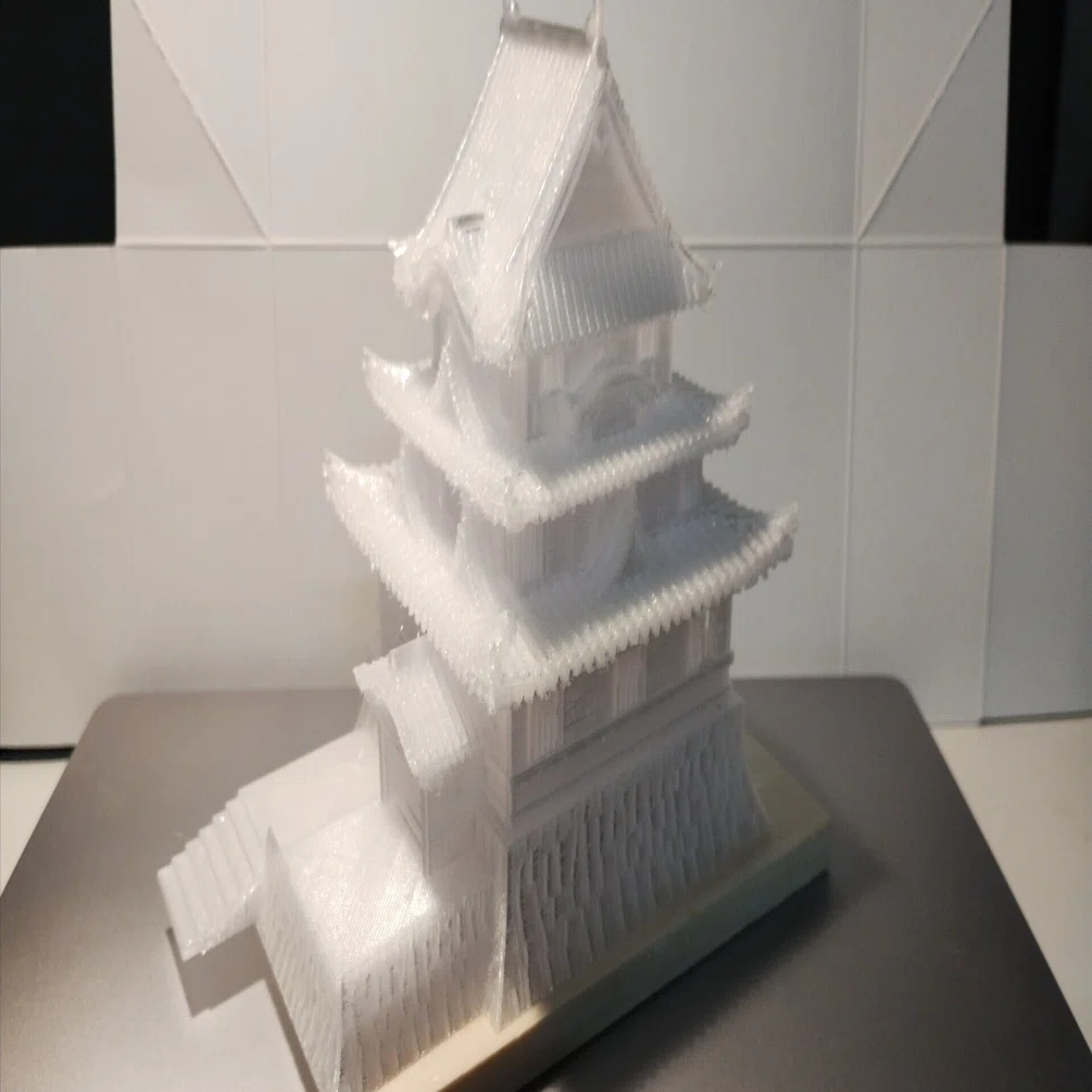 日本の城 天守閣 クリスタル 完全オリジナル オブジェ ハンドメイド｜td
