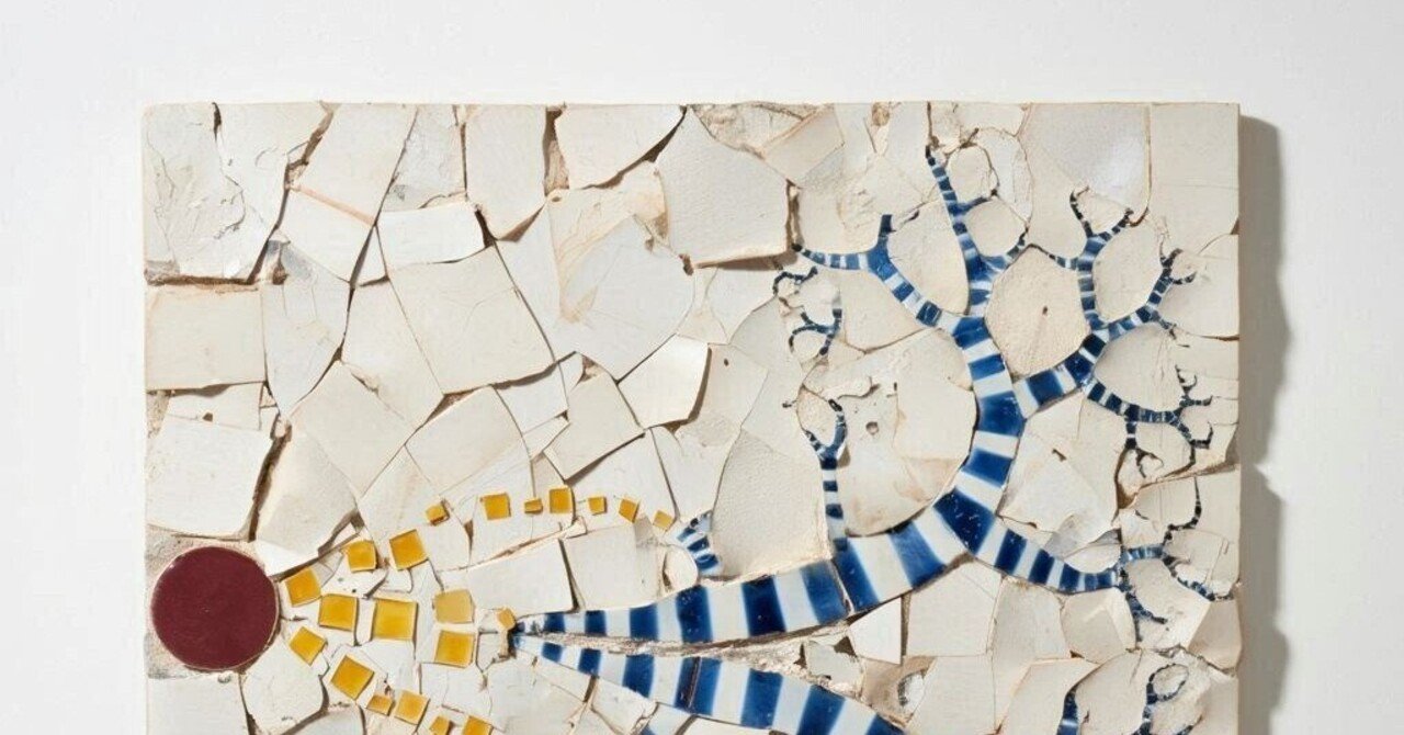 AI画像 de ミクストメディア（抽象、帯分裂円角放射）｜茜町春彦