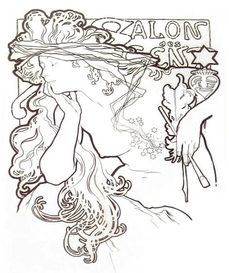 ドローイング ファンタジア 無料公開の塗り絵たち 001 ハシモトタカヒサ イラストレーター Note