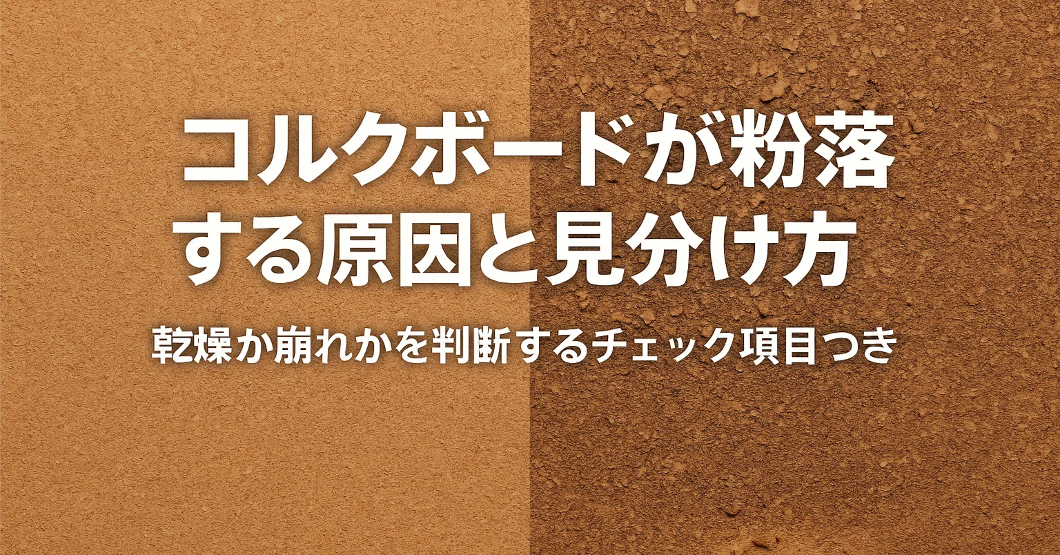 コルクボードが粉落ちする原因と見分け方 乾燥と崩れの判断基準｜毎日 