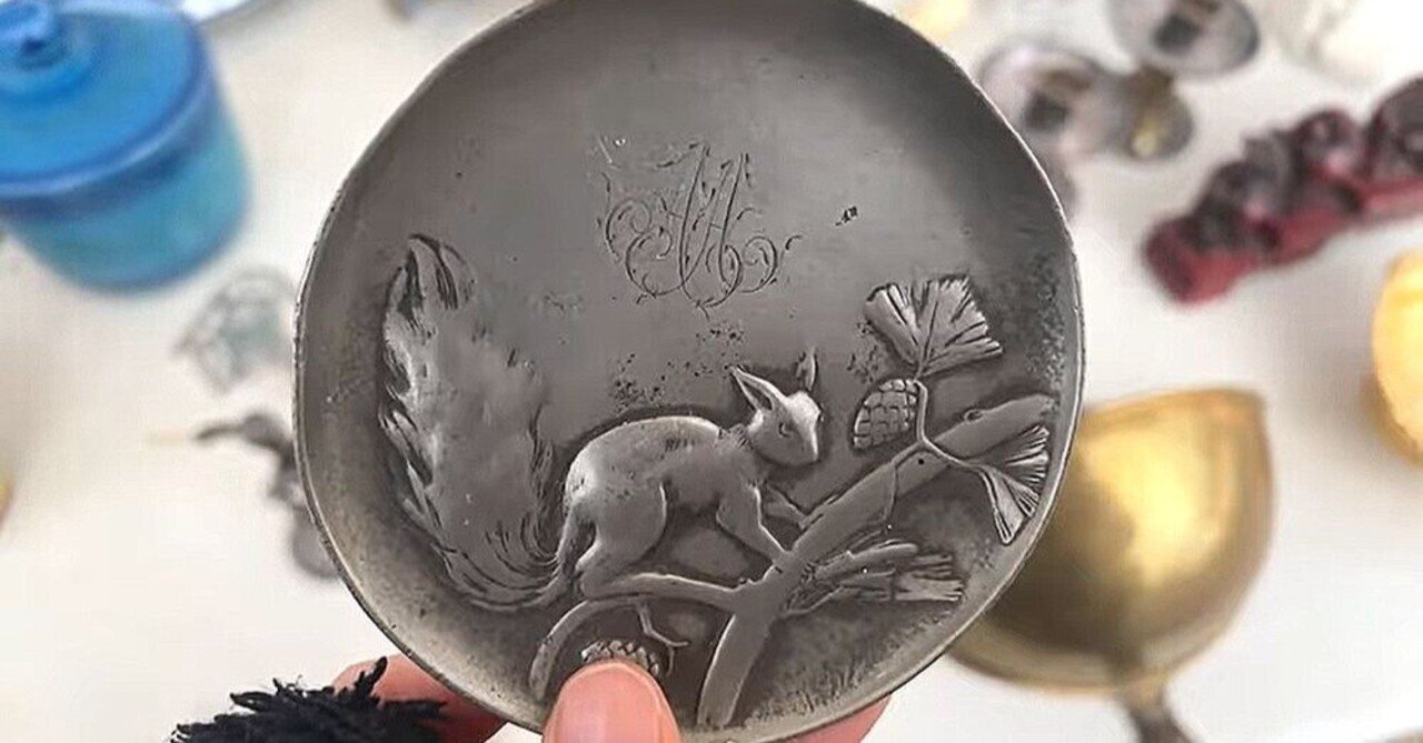 アンティーク ボックス　銀色装飾　フランス蚤の市 アンティーク ボックス 銀色装飾 フランス蚤の市