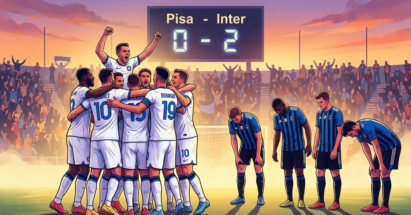 善戦及ばず、インテルに0-2で敗戦 セリエA第13節 ピサ 0-2 インテル