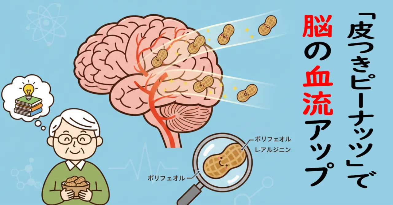 皮つきピーナッツ」で脳の血流アップ？｜江村美彦｜弁理士／AI×知財