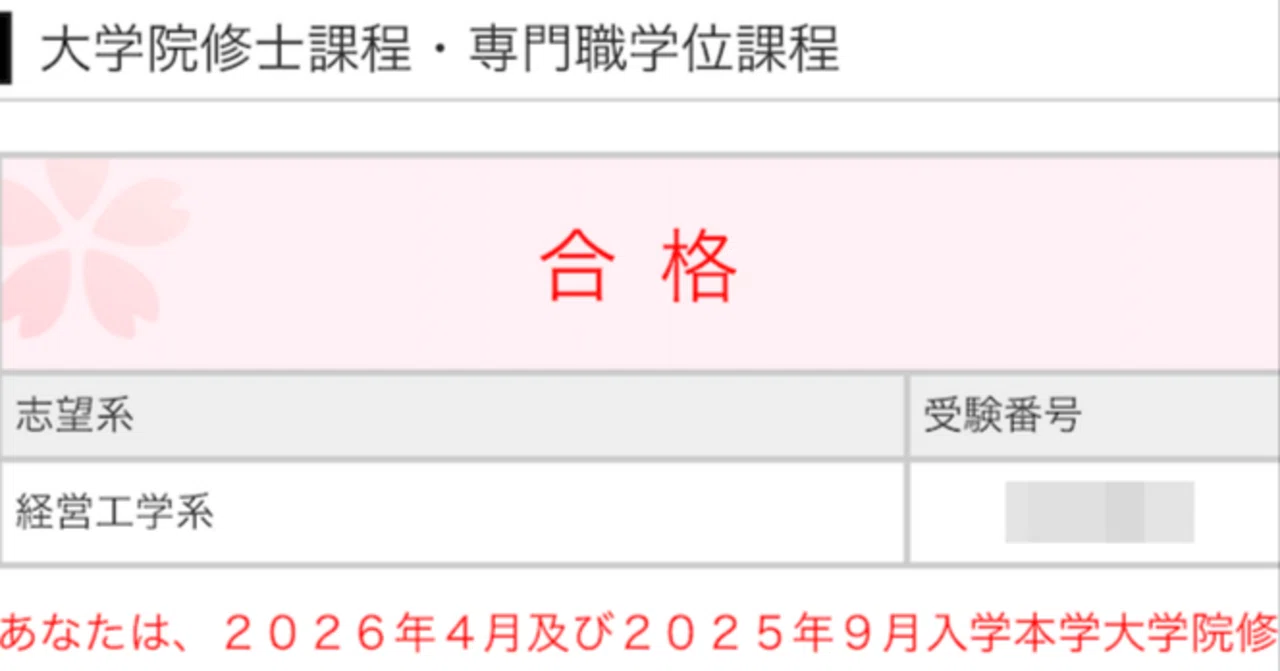 東京科学大学（東京工業大学｜東工大）外部大学院入試合格体験記｜経営