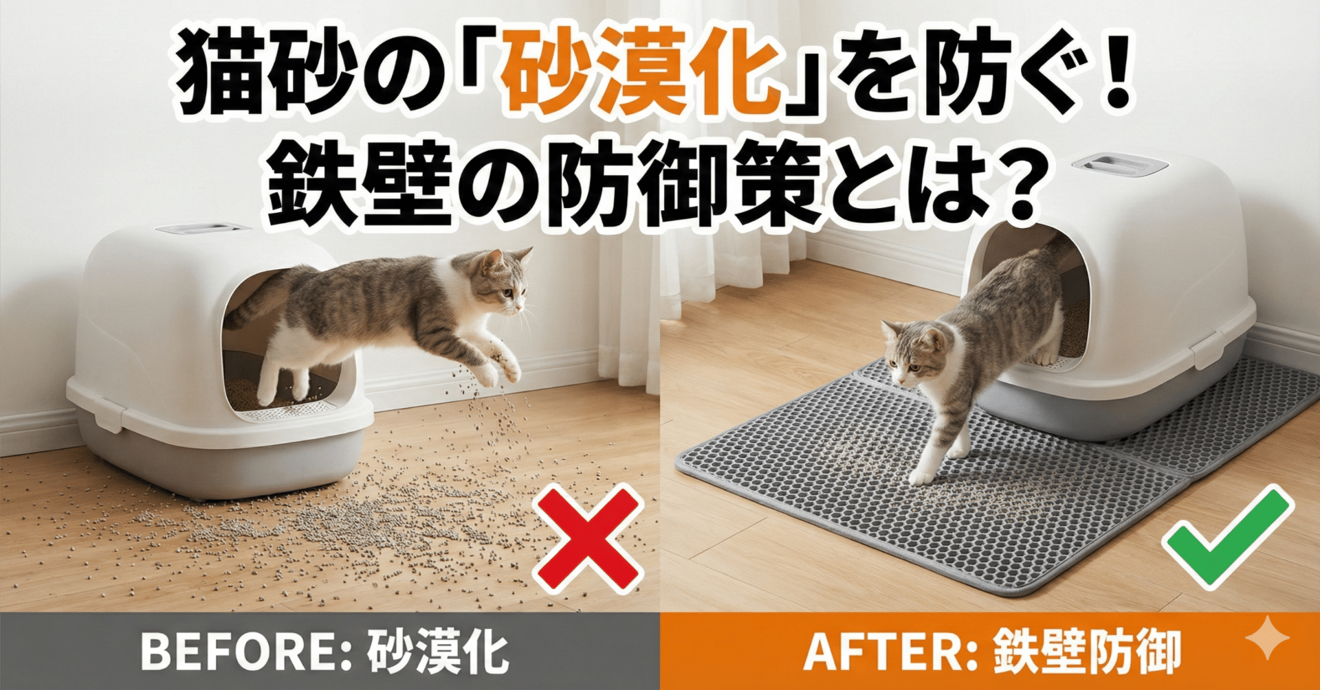 AI解決】全自動猫トイレで部屋が「砂漠化」する？飛び散りを防ぐ「鉄壁