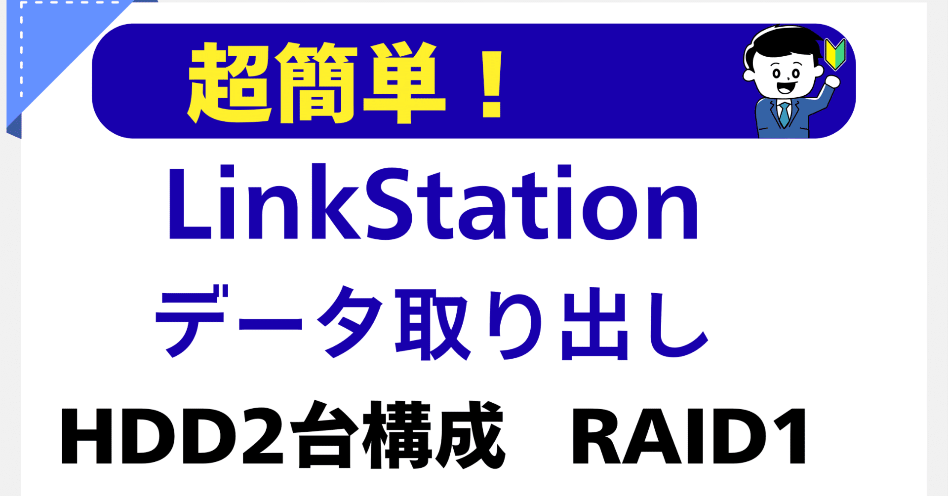 超簡単！LinkStationデータ取り出し HDD2台構成用RAID1の場合