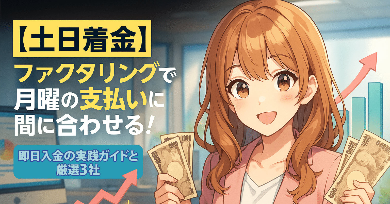 土日着金】ファクタリングで月曜の支払いに間に合わせる！即日入金の実践ガイドと厳選3社｜元グラフィックデザイナーの資金繰り白書