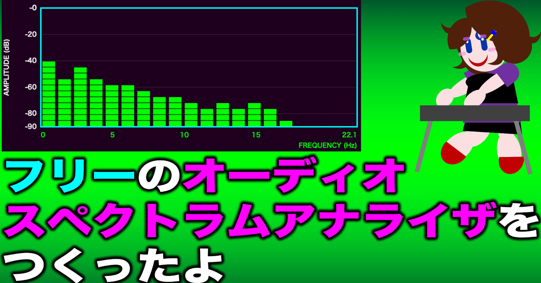 フリーのオーディオスペクトラムアナライザをつくったよ｜そらのあかり