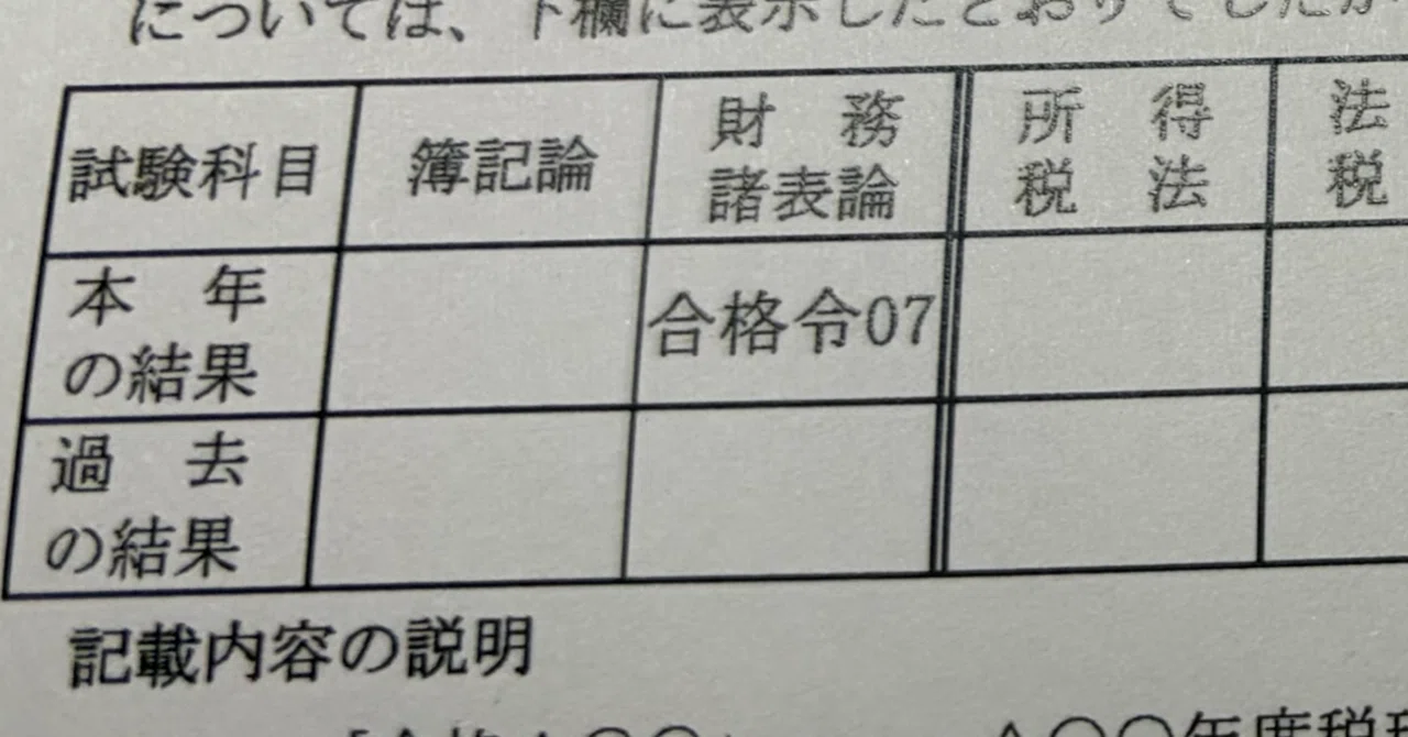 税理士試験1年目を終えて-簿記論落ち•財表合格｜モモコ
