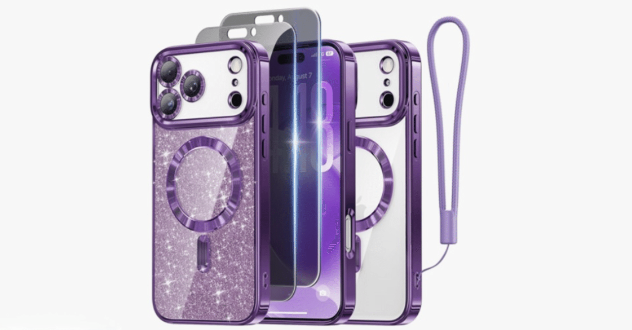 Meifigno iPhone 17 Pro ケース（パープル）[MagSafe対応・覗き見防止