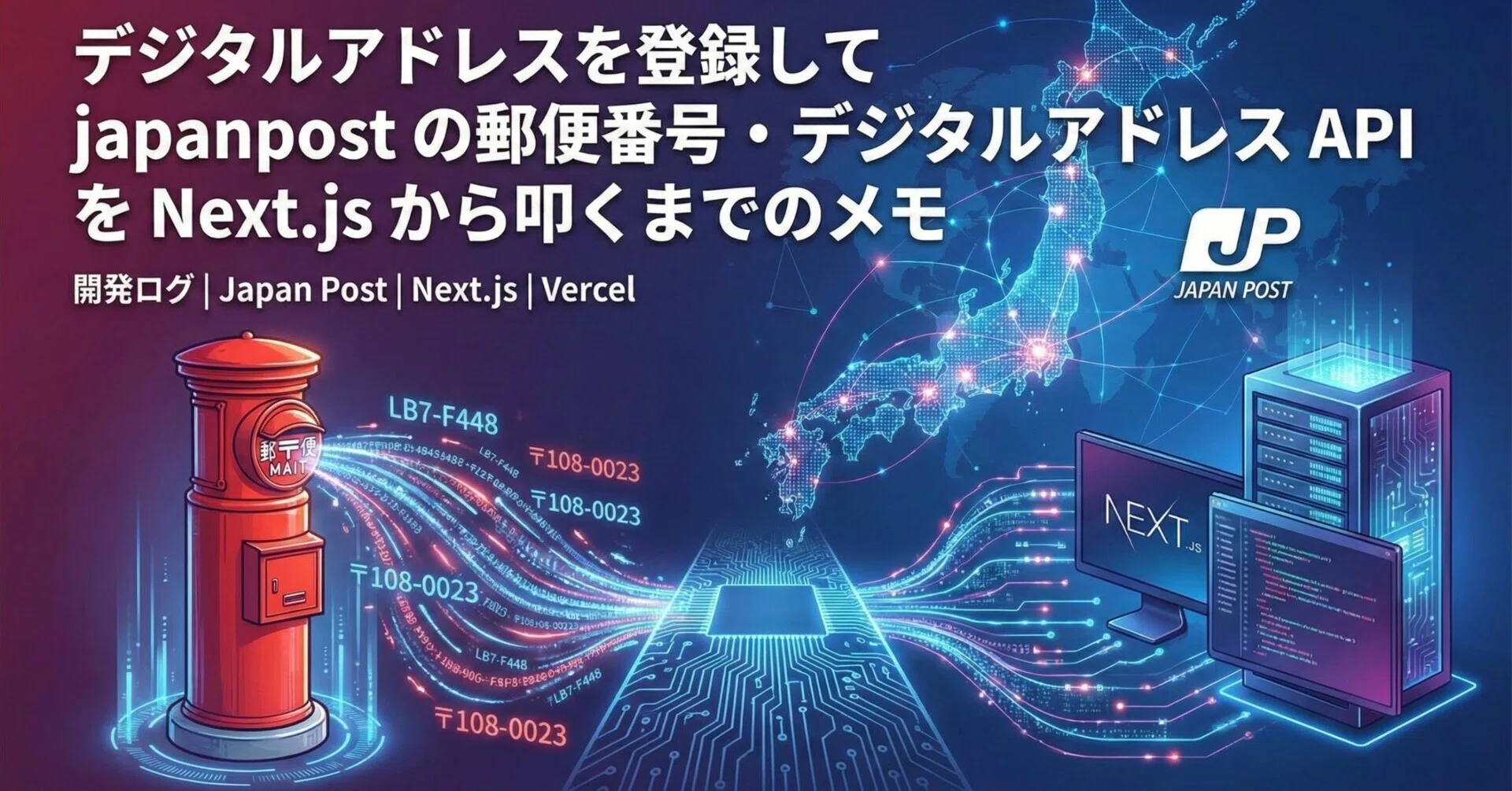 デジタルアドレスを登録して japanpostの郵便番号・デジタルアドレス