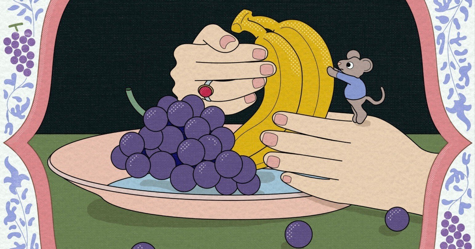 バナナと葡萄 バナナとブドウの芸術性の違いについて｜筧菜奈子