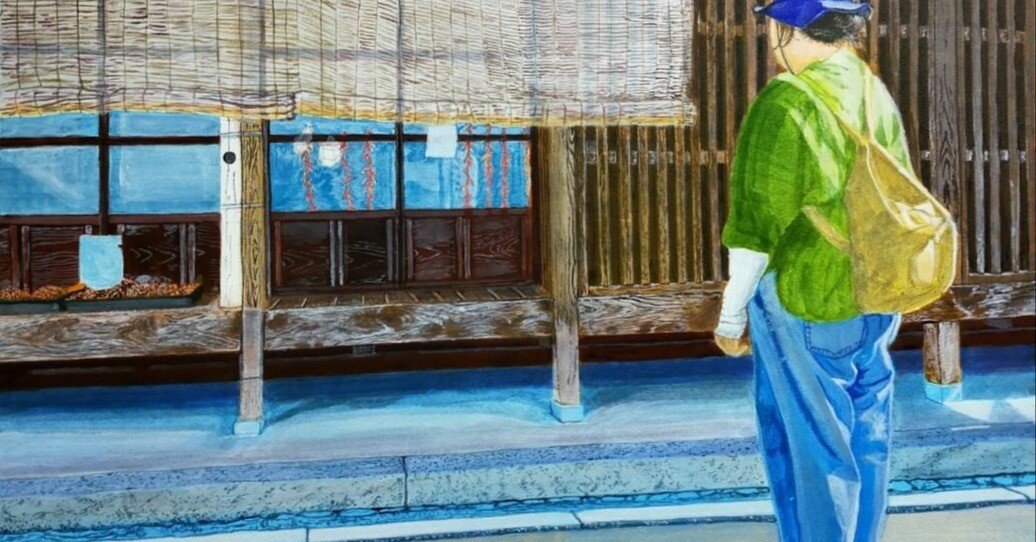 アクリル画　人物　886 Step28】「郷愁」アクリル画｜瑞島 魁祐（みずしま かいゆう）