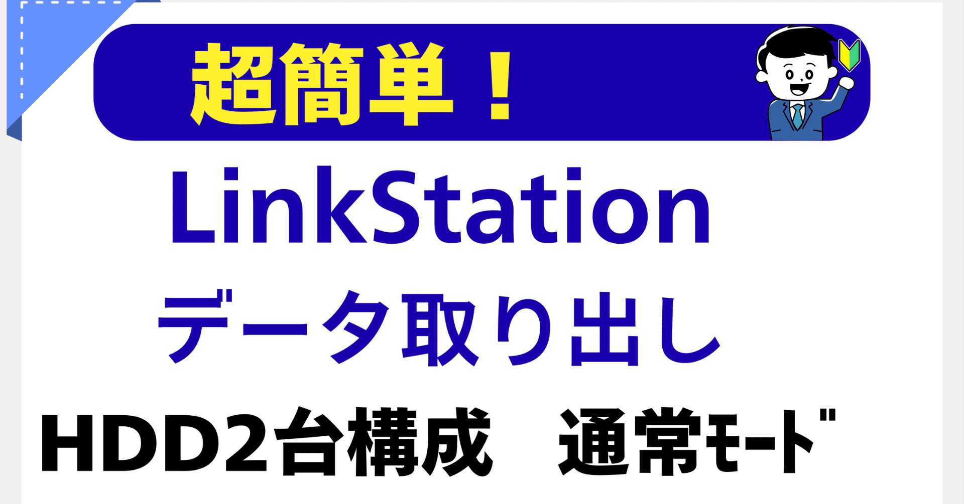 超簡単！LinkStationデータ取り出し HDD2台構成 通常モードの場合