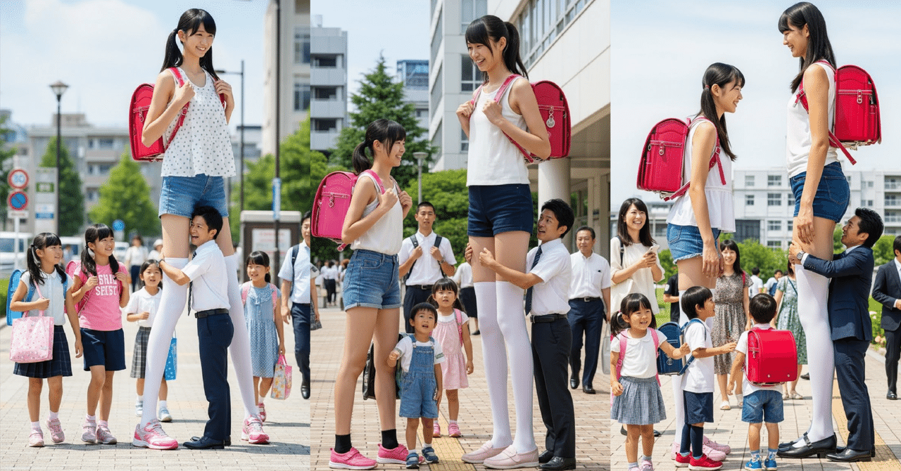 超長身ニーソJSと男性の比較【画像50枚】｜せくらべラボ