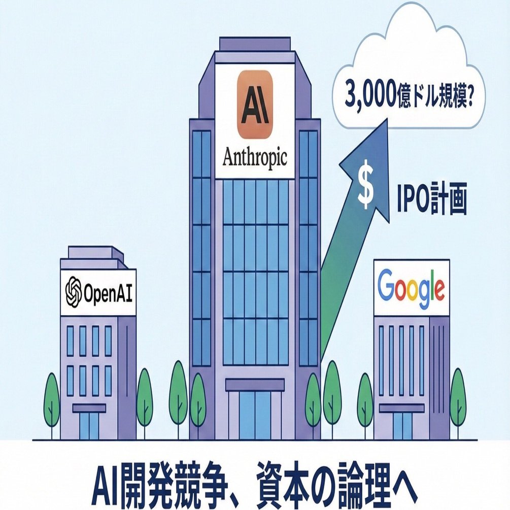 Anthropicが来年にもIPOを計画との報道。評価額は最大3,000億ドル規模か｜タカスケ