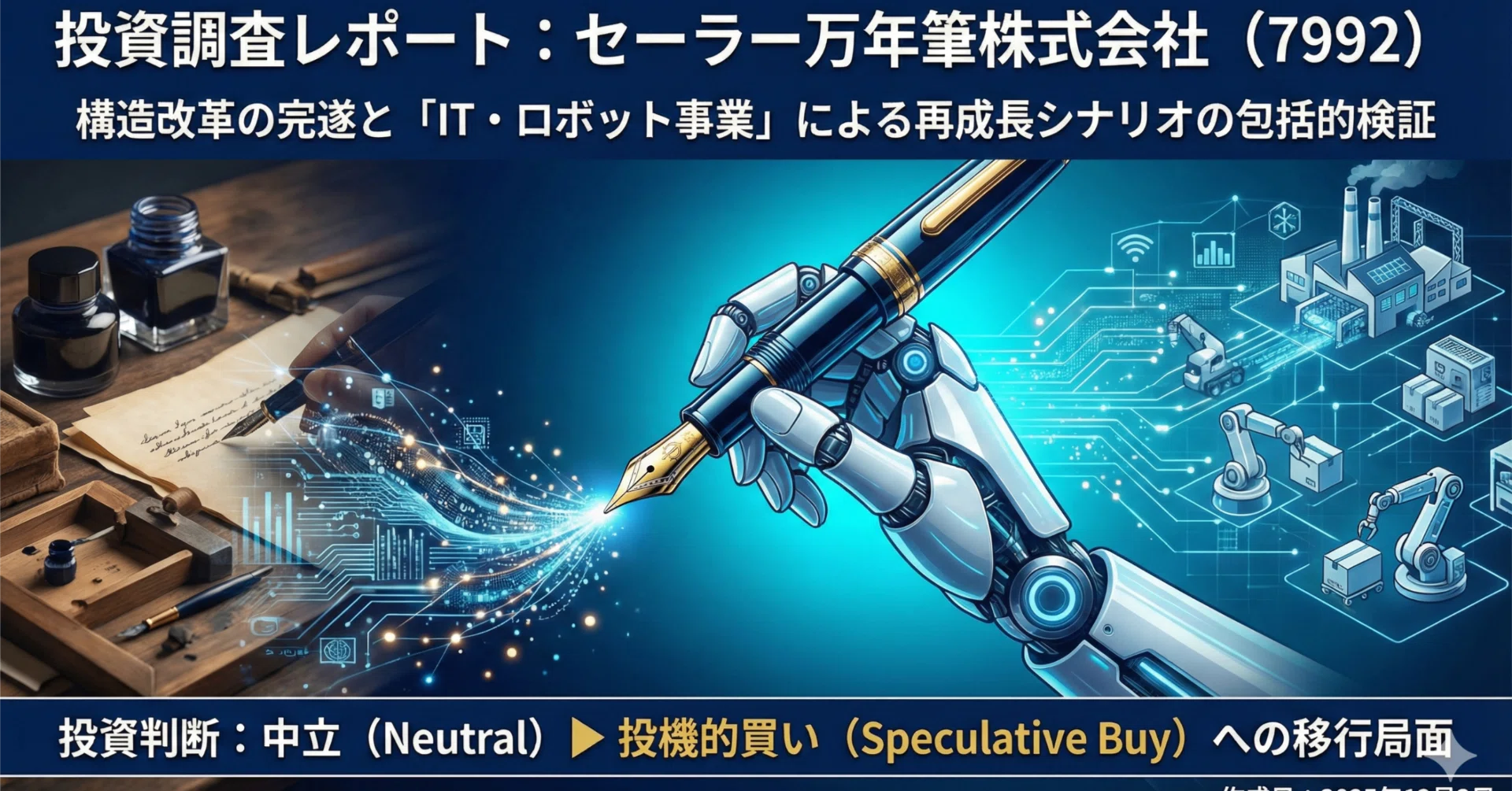成長サイバー　パーツ　デッキ 投資調査レポート：セーラー万年筆株式会社（7992） 構造改革の完遂と