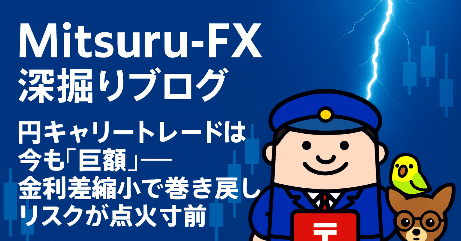 円キャリートレードは今も「巨額」──金利差縮小で巻き戻しリスクが点火寸前｜Mitsuru FX