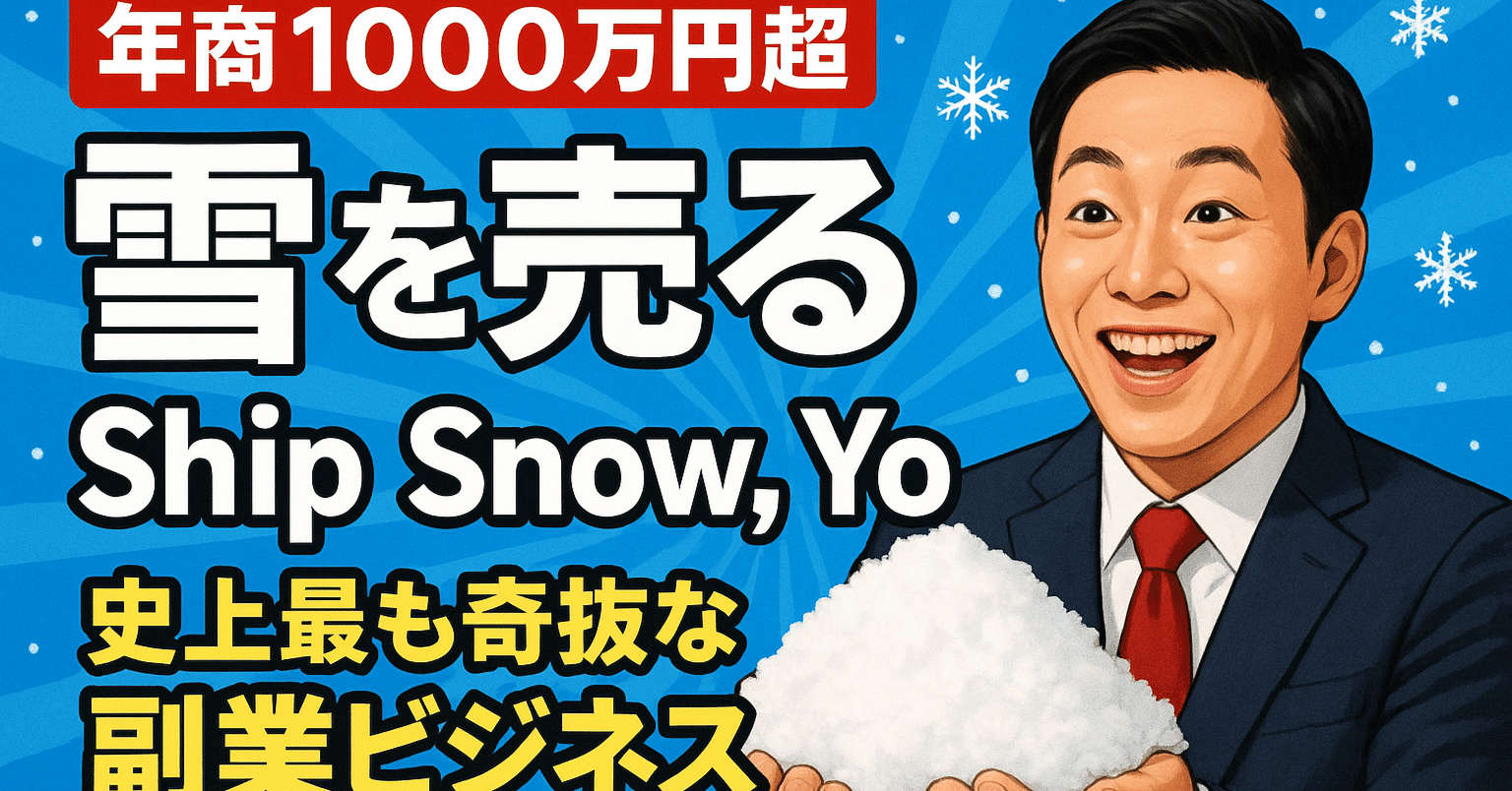 雪を売る」で年商1000万円超｜Ship Snow, Yo（シップ・スノー・ヨー