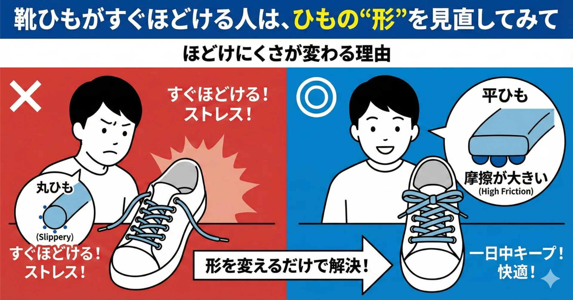 靴 紐 ほど ける
