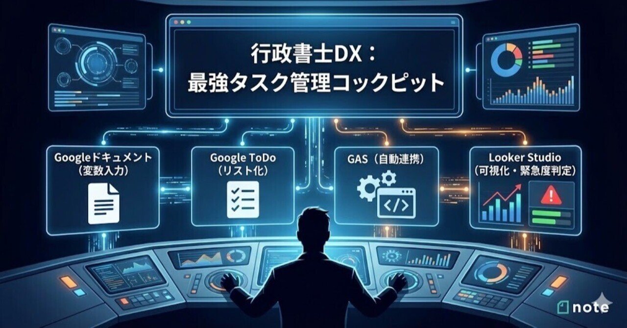 行政書士DX】Googleドキュメント×ToDo×Looker Studioで作る、維持費0円