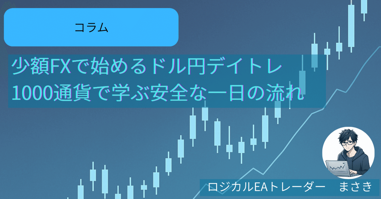 少額FXで始めるドル円デイトレ 1000通貨で学ぶ安全な一日の流れ｜ロジカルEAトレーダー まさき