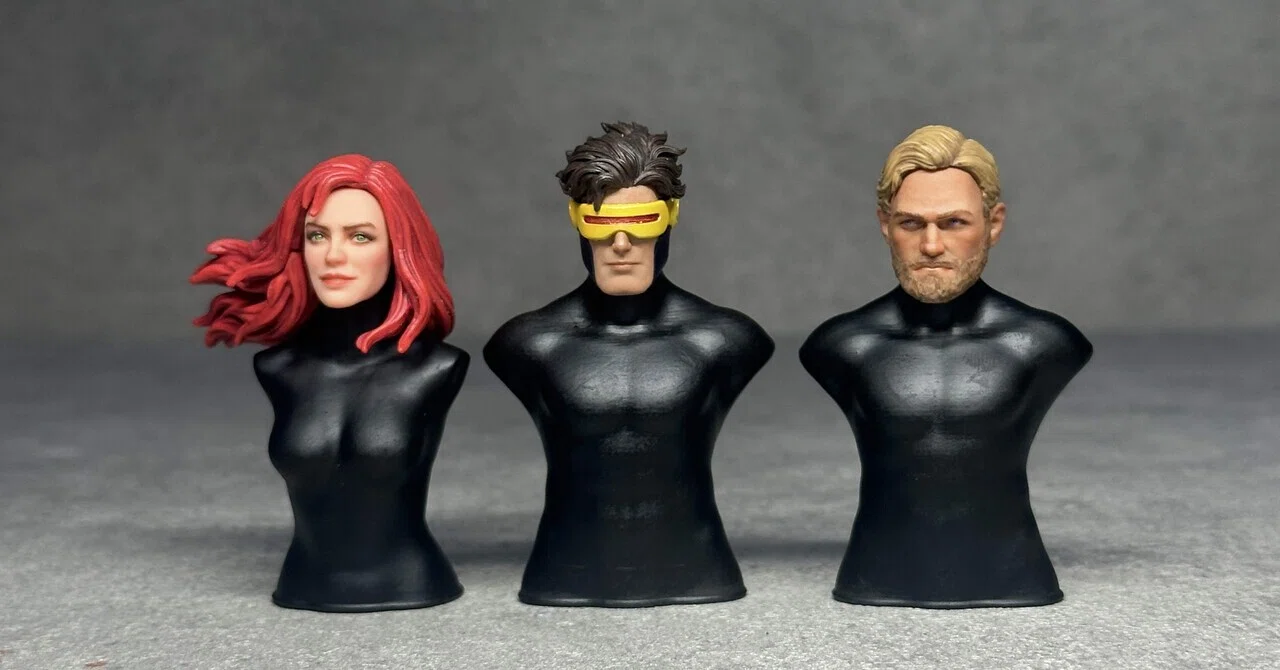余ってしまうフィギュアの交換ヘッドを美しく飾る方法— 1/12用ヘッド