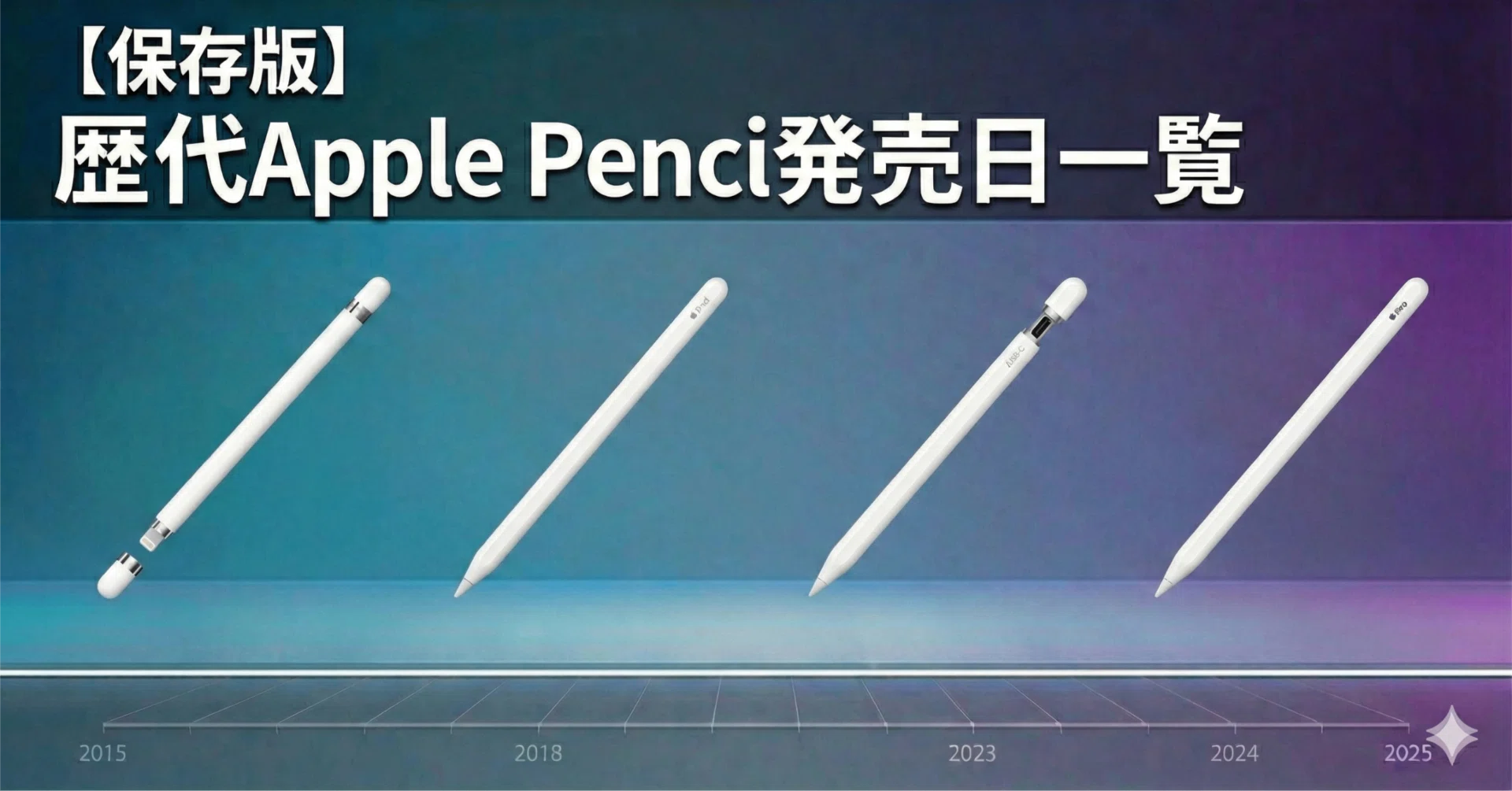 保存版】歴代Apple Pencil発売日一覧｜初代〜最新モデルまで完全