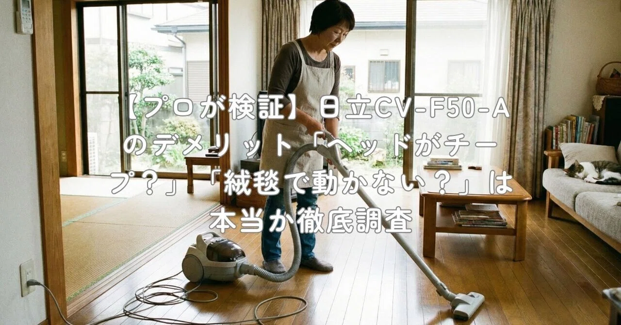プロが検証】日立CV-F50-Aのデメリット「ヘッドがチープ？」「絨毯で