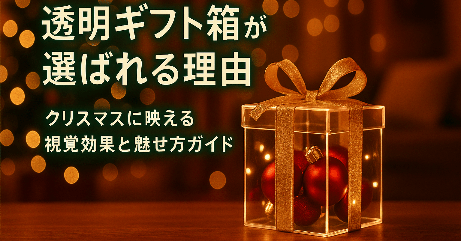 透明ギフト箱が選ばれる理由 クリスマスに映える視覚効果と魅せ方ガイド｜毎日がラクになる店, image size:1536x804
