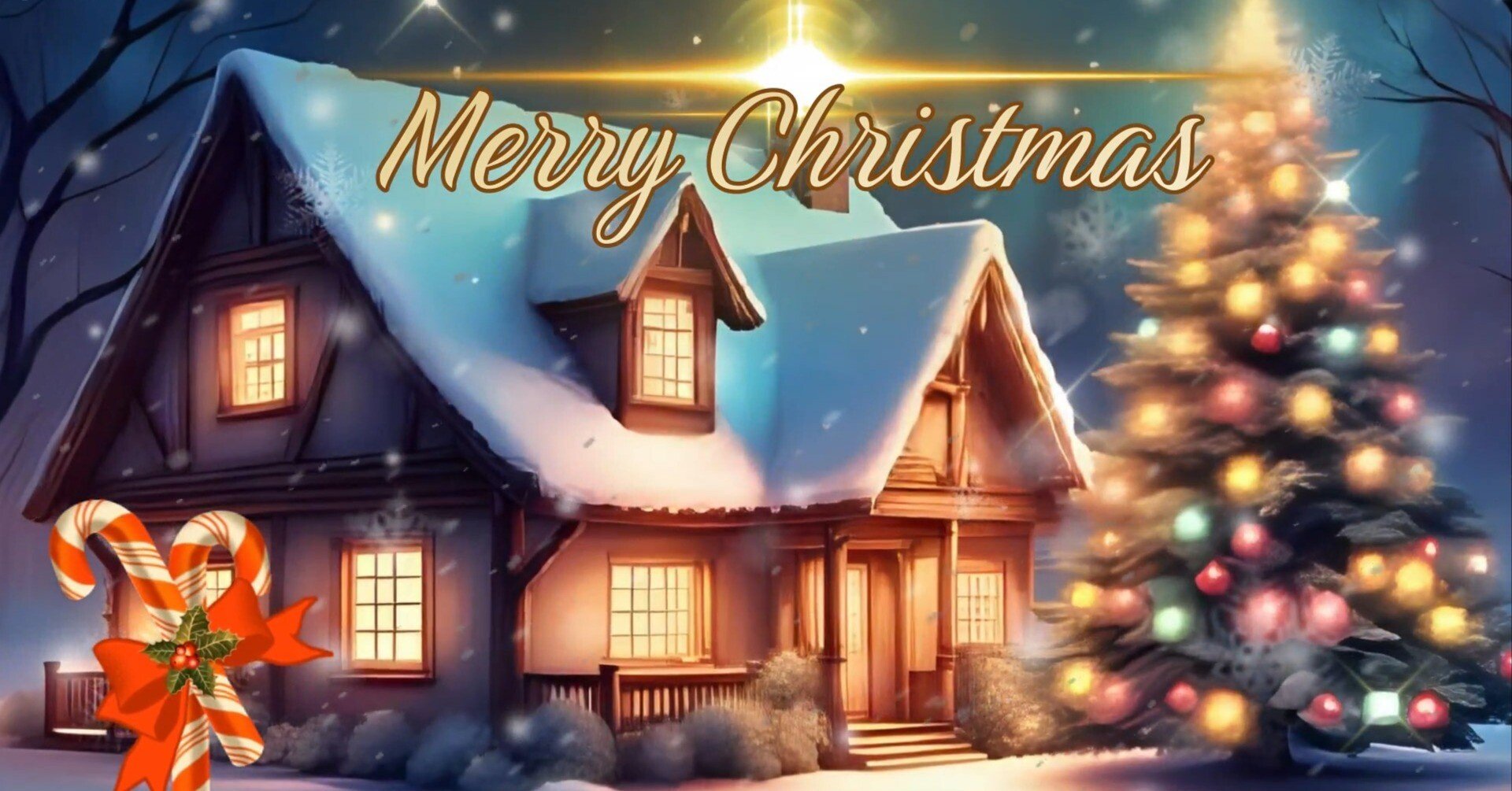 クリスマスカード動画】クリスマスメッセージ(幻想的) Christmas card