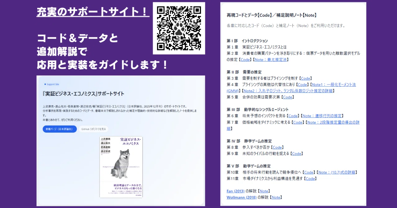 実証ビジネス・エコノミクス』サポートサイトのご案内！｜経済セミナー