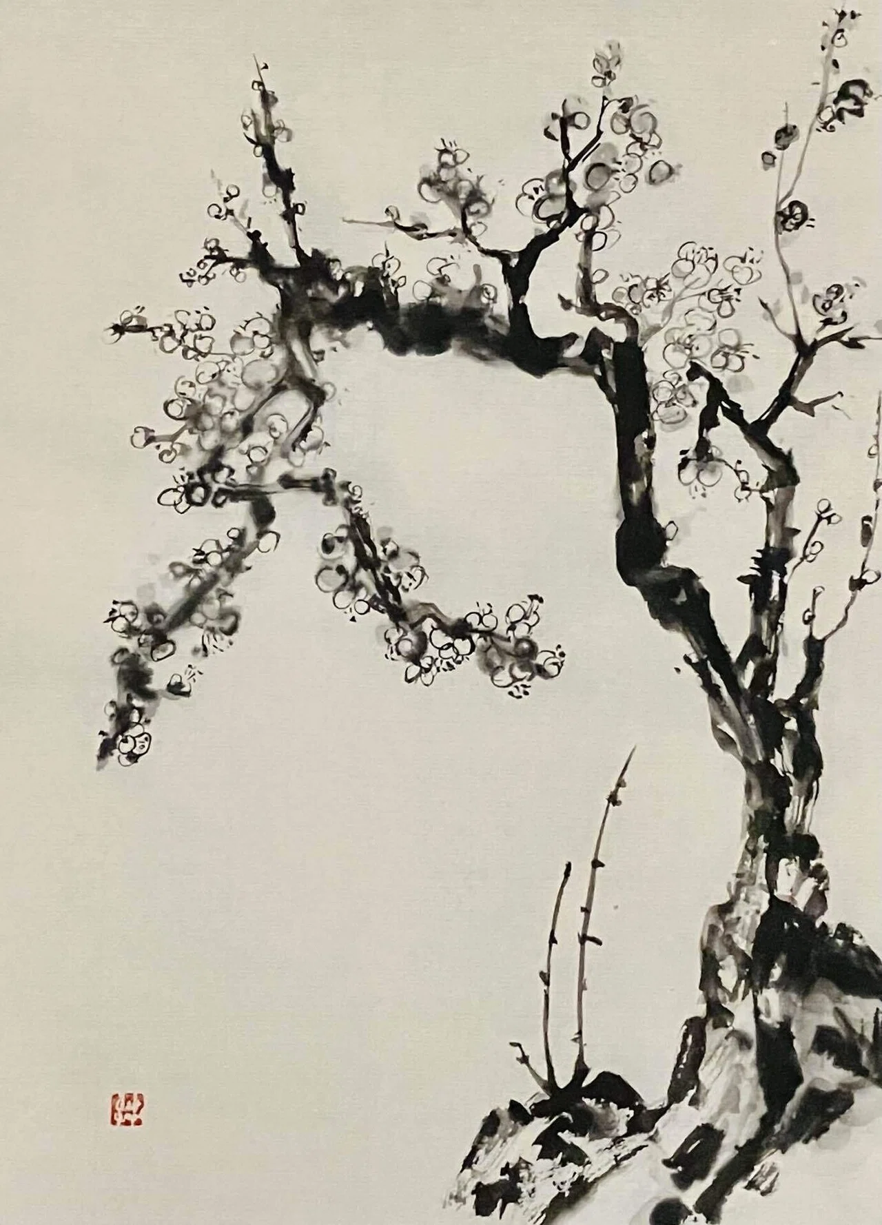 梅 水墨画 四君子 四君子の梅法 山田玉雲著 - メルカリ