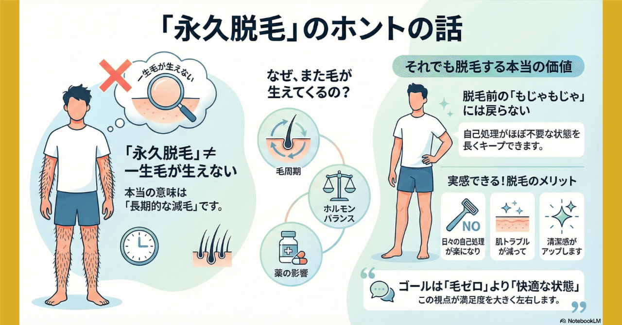 67 「永久脱毛」は嘘？一生一本も生えないわけではない？現場が教える