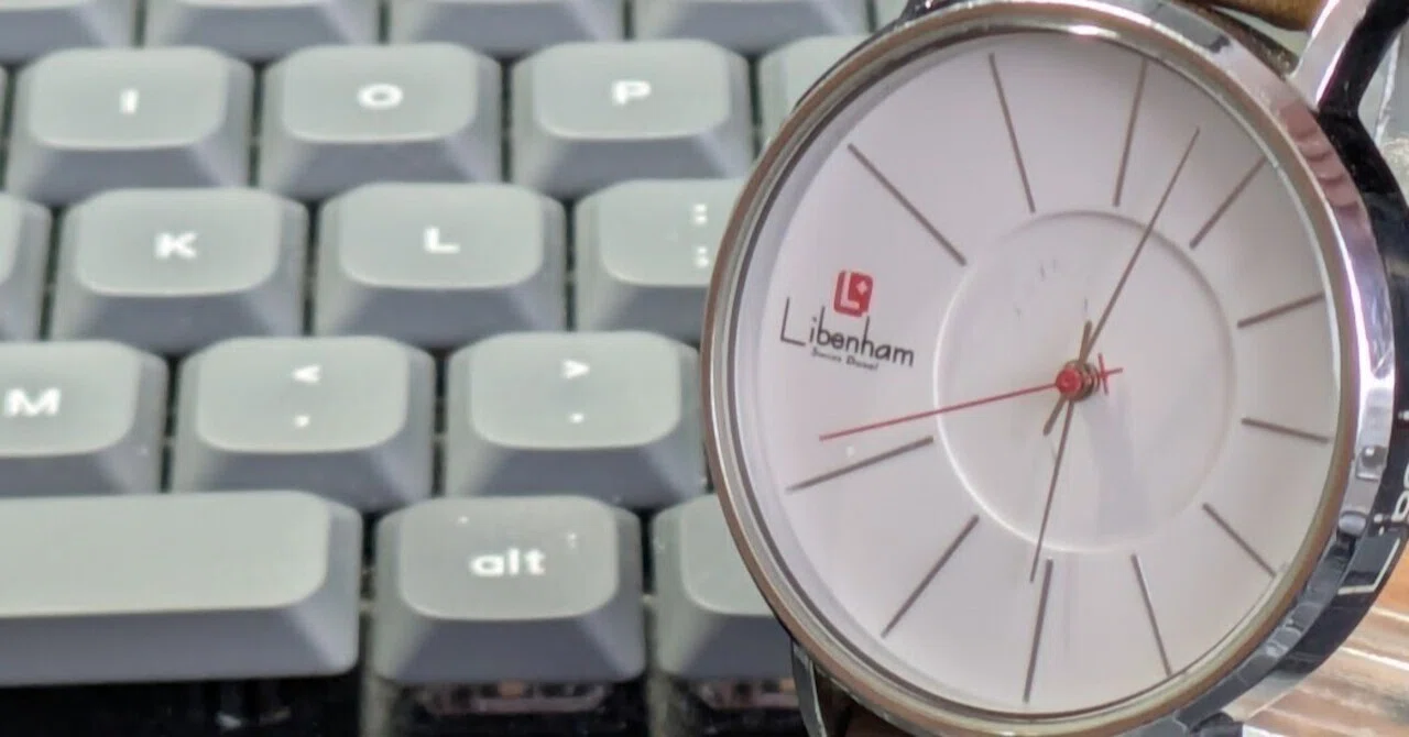 Libenham(リベンハム)/LH-90032/ゴールド×レッド No.216 | Libenham | LH-90032 | 針がオフセットされている時計｜と