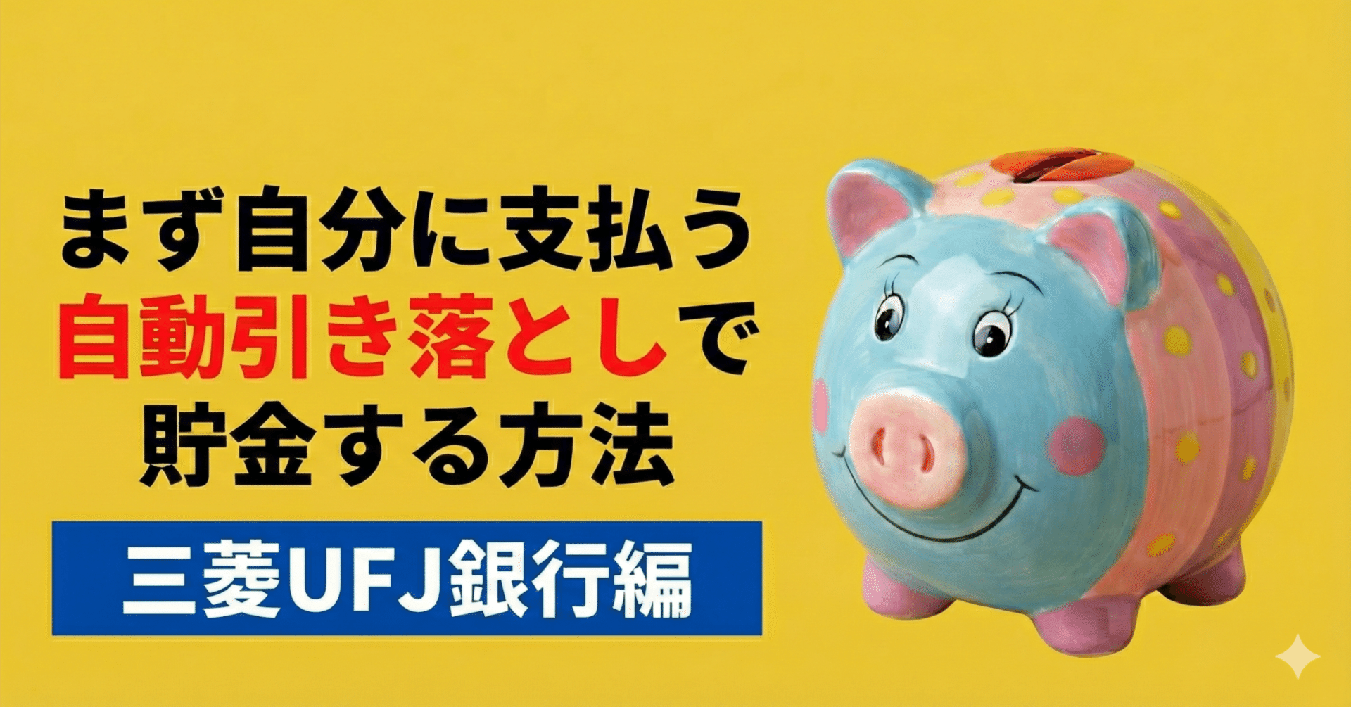 まず自分に支払う 自動引き落としで貯金する方法_三菱UFJ銀行編｜kmatsumo