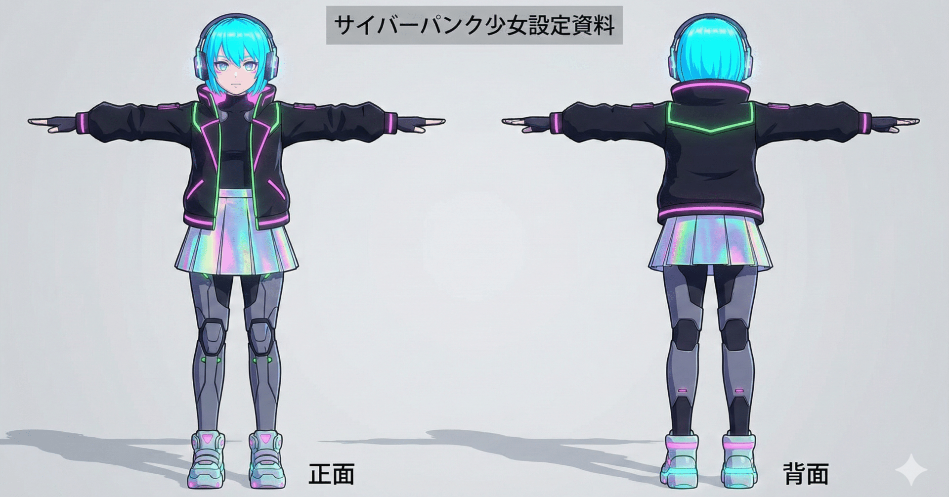 作品例】ゲーム開発に使える！Geminiで作った「3Dキャラクター設定画