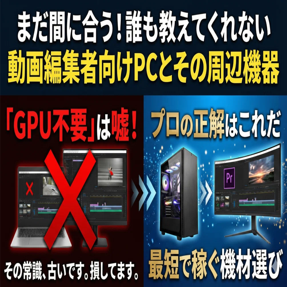 衝撃】動画編集におけるモニターの真実。プロが教える本当に選ぶべき