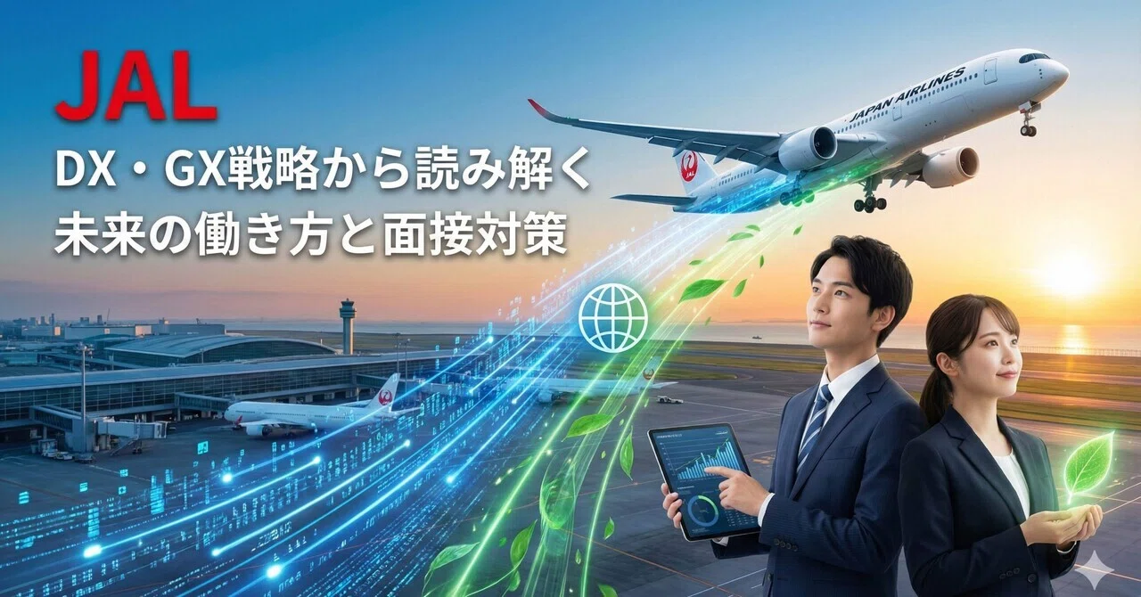 ✈️【就活生必見】JALが変わる！DX・GX戦略から読み解く「未来の働き