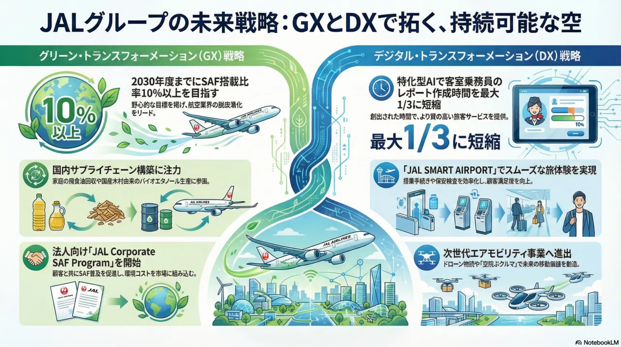 働き方 ✈️【就活生必見】JALが変わる！DX・GX戦略から読み解く「未来の働き