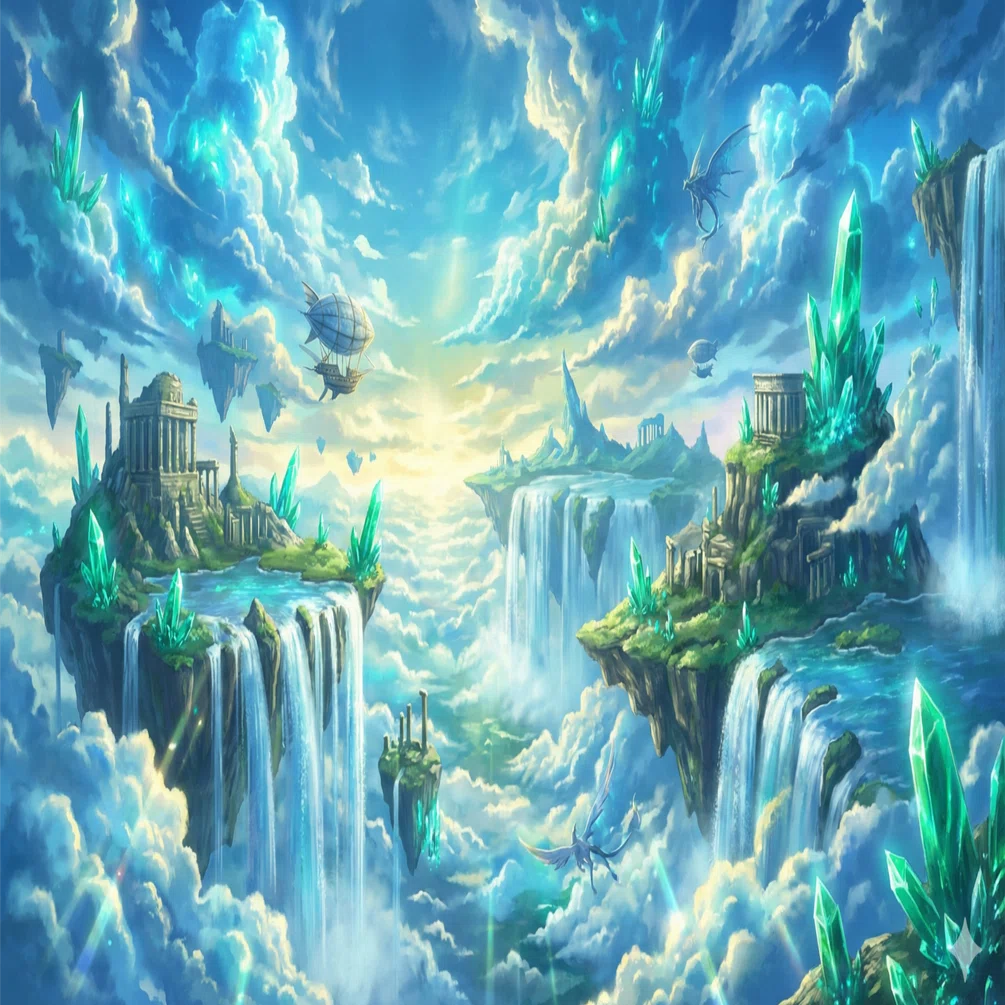 作品例】息をのむ美しさ。Geminiで作った「ファンタジー風景