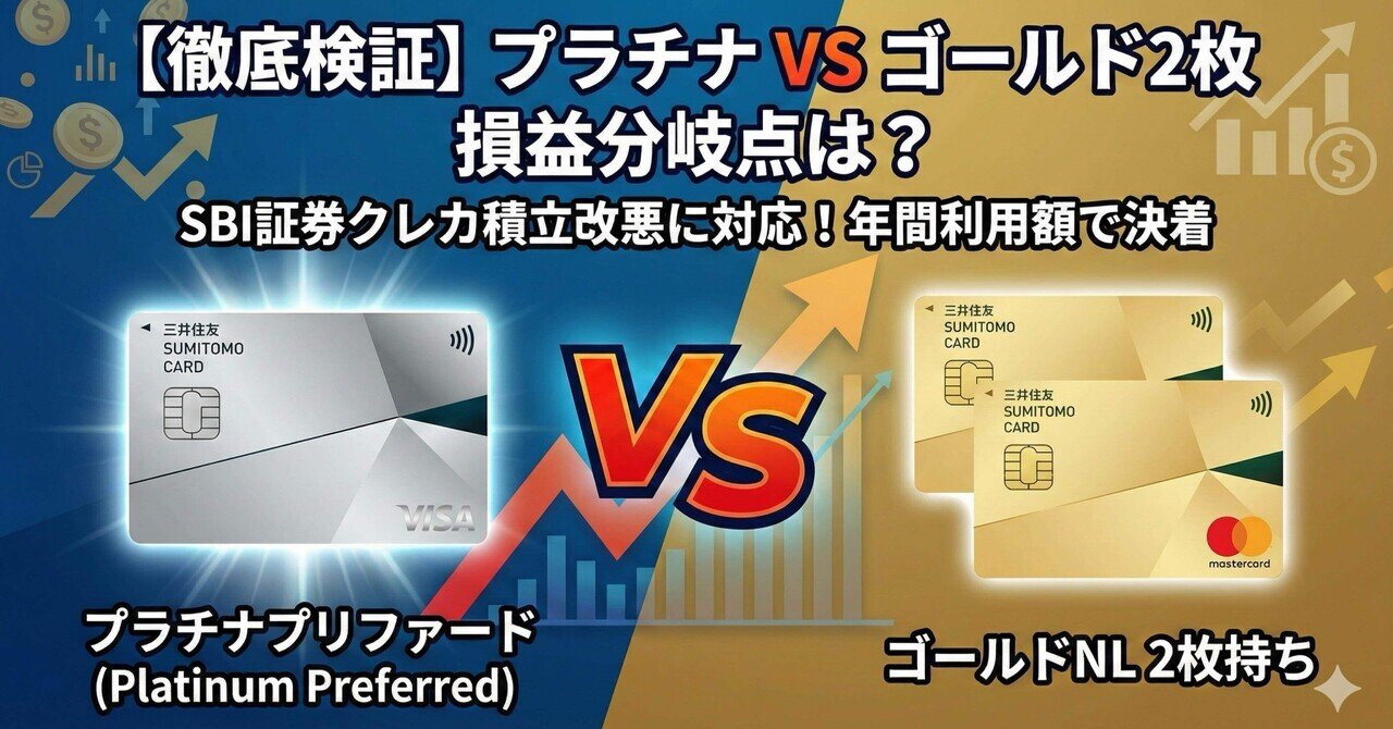徹底検証】プラチナプリファードは解約？ゴールドNL2枚持ちとの損益
