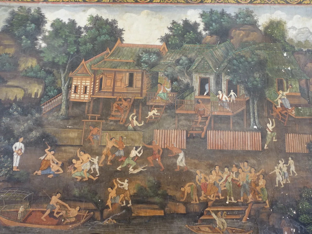 タイ アユタヤ時代（18世紀頃）の古い絵画 世界遺産と日本人村だけじゃない！アユタヤの真髄とは？｜マークのタイ