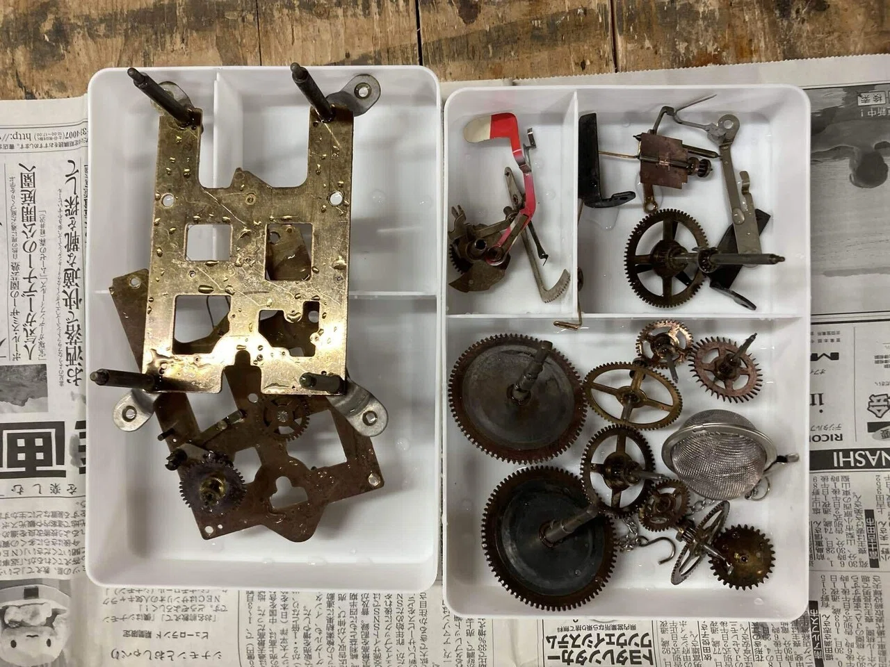 ゼンマイ式壁掛け時計-分解、掃除、注油、再組み立て、そして、稼働