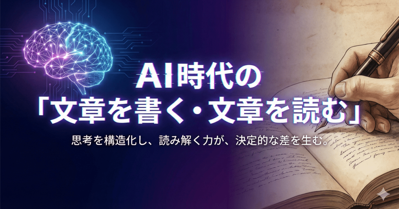 AI時代の「文章を書く・文章を読む」｜u