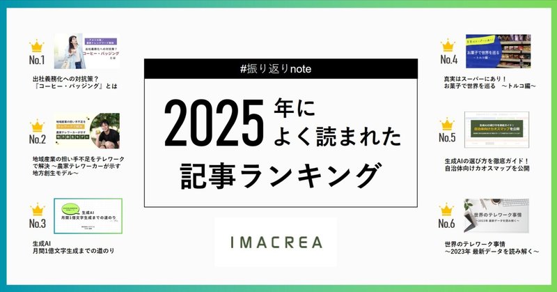 2025年によく読まれた記事ランキング   #振り返りnote eyecatch