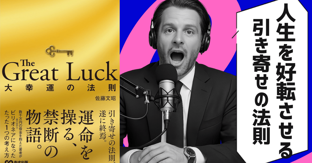 本要約】The Great Luck 大幸運の法則（著者：佐藤文昭）｜10分本要約