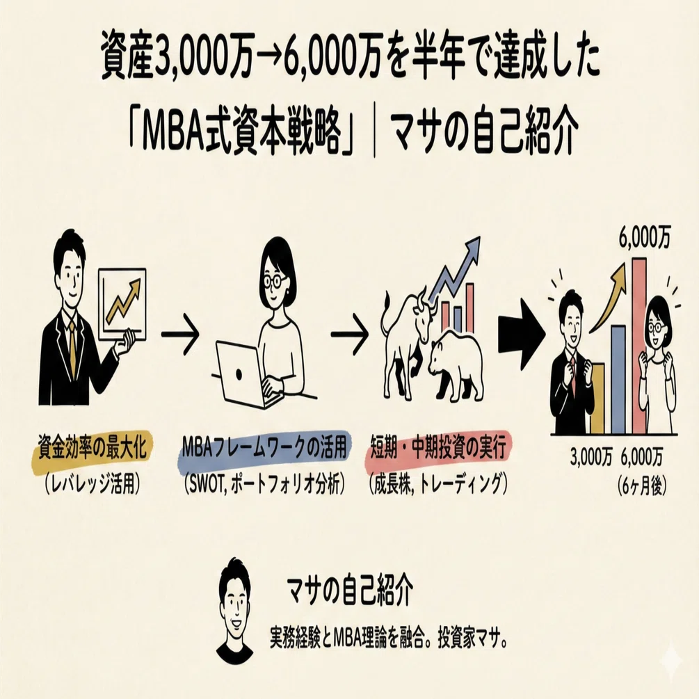 資産3,000万→6,000万を半年で達成した「MBA式・資本戦略」｜マサ｜MBA